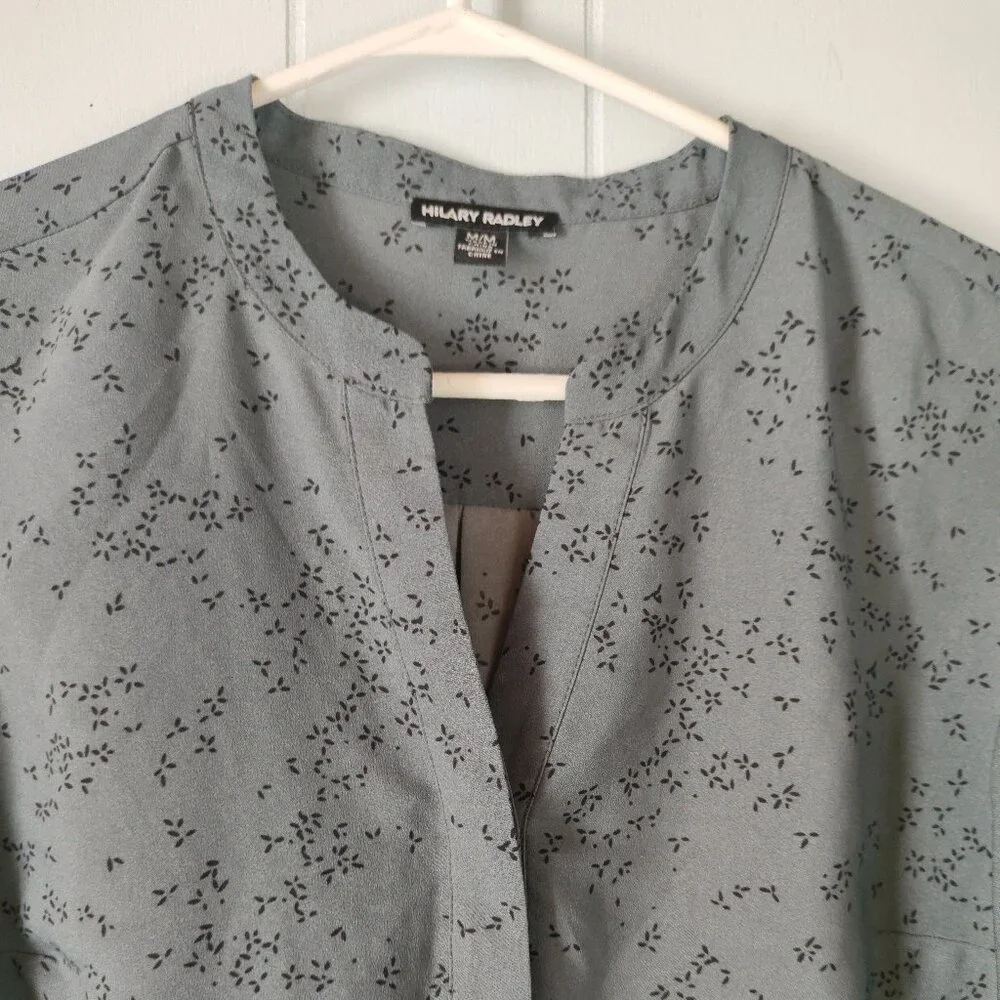 Hilary Radley Long Sleeve Printed Popover Blouse - Picture 3 of 7